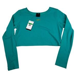Jordan Flight Crop Long Sleeve Top Teal XL